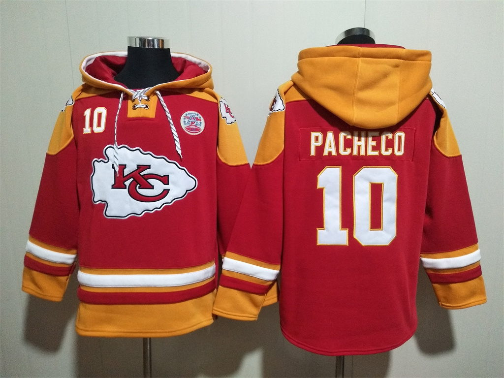 Kansas City Chiefs #10 Isiah Pacheco Hoodies Sweatshirts with Customized Design Embroidered Jerseys->kansas city chiefs->NFL Jersey